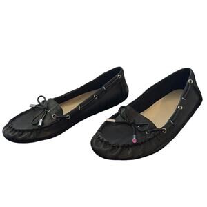 Nickels Black Slip On Moccasin Loafer Size 8